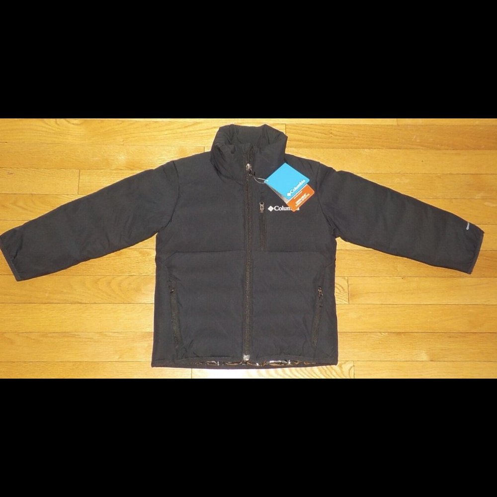 Columbia Sportswear Boys Grand Wall Jacket Omni Heat Black XXS 4 5 NWT